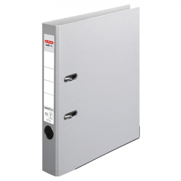 Ordner herlitz maX.file protect plus PP 5 cm grau