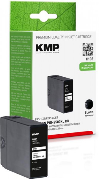 KMP Tinte C103 schwarz ersetzt Canon PGI-2500XLBK