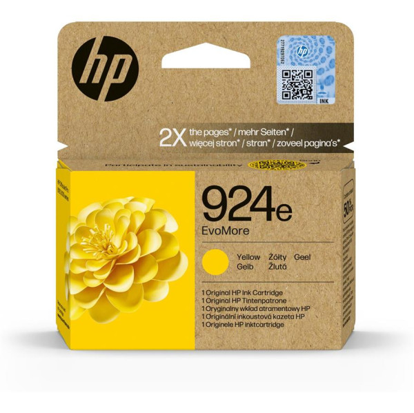 Original HP 924e Tintenpatrone 4K0U9NE gelb