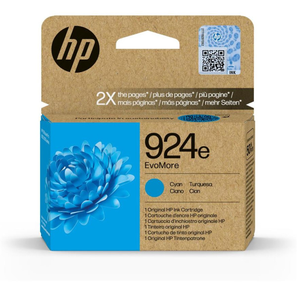 Original HP 924e Tintepatrone 4K0U7NE cyan