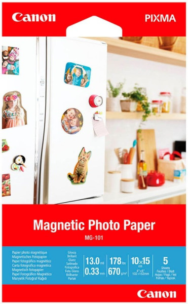 Canon Fotopapier MG-101 10 x 15 cm glänzend 670 g/m², 5 Blatt
