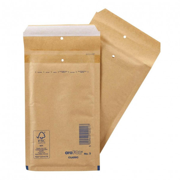 200 aroFOL® CLASSIC Luftpolstertaschen 2 / B braun
