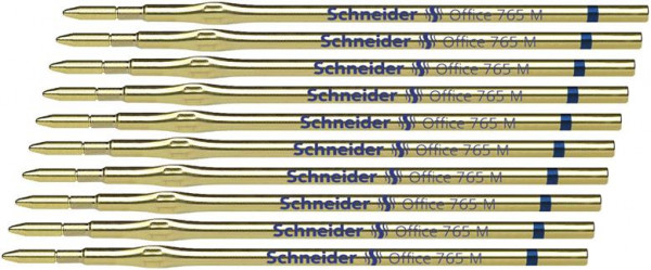 10x Schneider Office 765 M blau Kugelschreiberminen