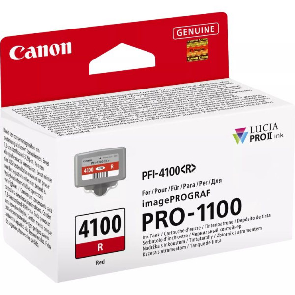 Original Canon PFI-4100R Tinte 6785C001 rot 80ml