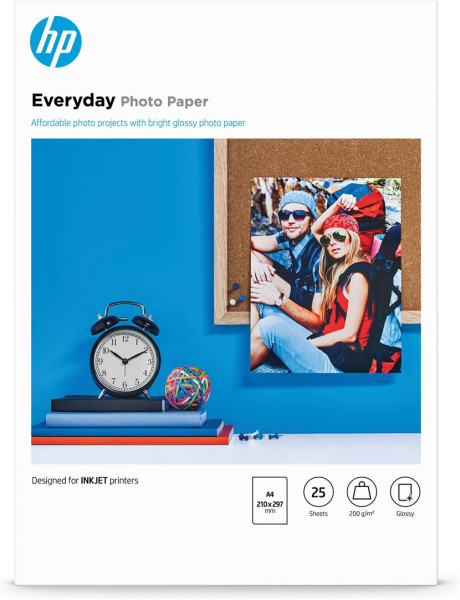 HP Fotopapier Q5451A Everyday DIN A4 glänzend 200 g/m², 25 Blatt