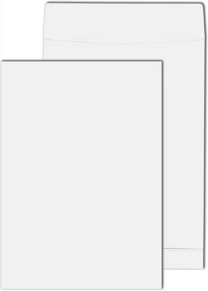 100 MAILmedia Faltentaschen DIN B4 ohne Fenster weiß 130 g/m² haftklebend Falte 20 mm