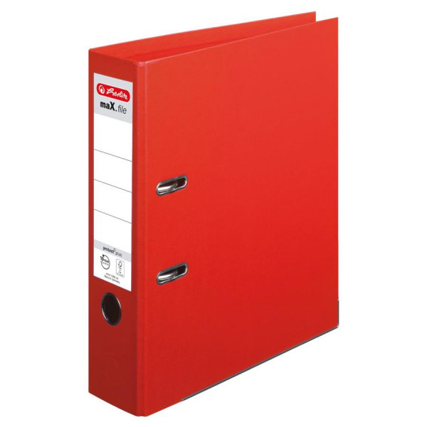 Ordner herlitz maX.file protect plus PP 8 cm rot