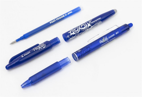 3 PILOT FriXion Tintenrollerminen blau/schwarz
