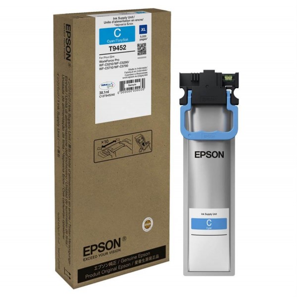 Original Epson T9452XL Tinte cyan, 38,1 ml