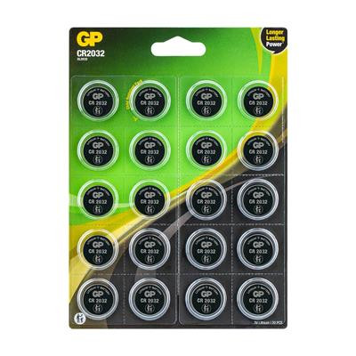 20 GP Knopfzellen CR2032 Lithium 3 V 220 mAh