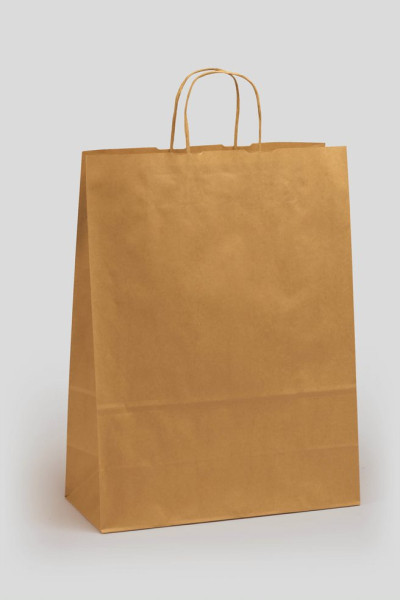 50 VP Papier-Tragetaschen Toptwist braun 32 x 42 cm