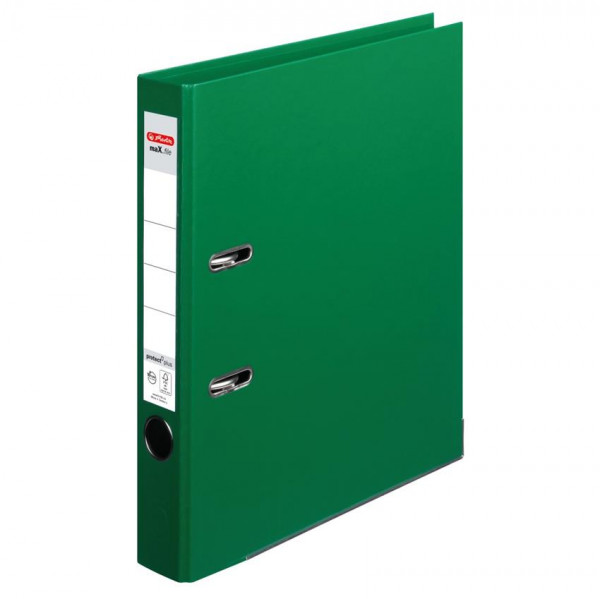 Ordner herlitz maX.file protect plus PP 5 cm grün