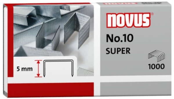 1000 novus Heftklammern No.10 SUPER