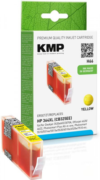 KMP Tinte H66 gelb ersetzt HP 364XL (CB325EE)