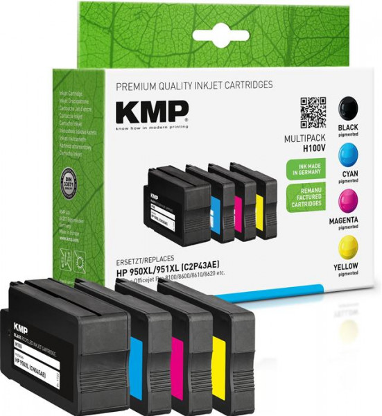 KMP Tinten H100V 4tlg. ersetzen HP 950/951XL / C2P43AE