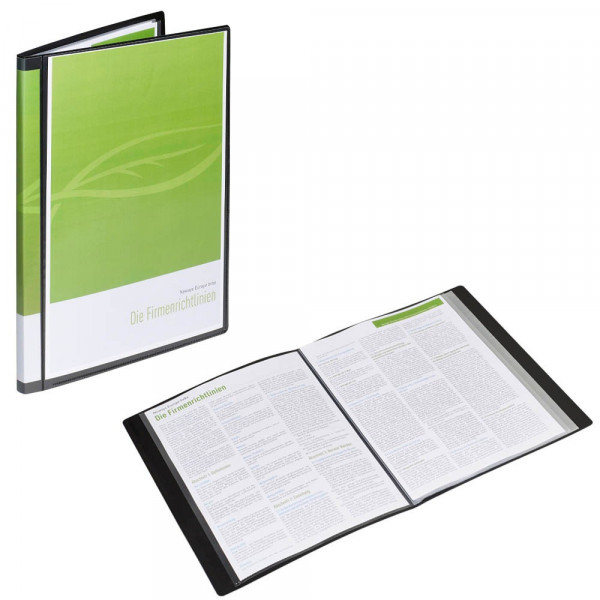 FolderSys® Sichtbuch 25013-30 A4 schwarz 30 Hüllen