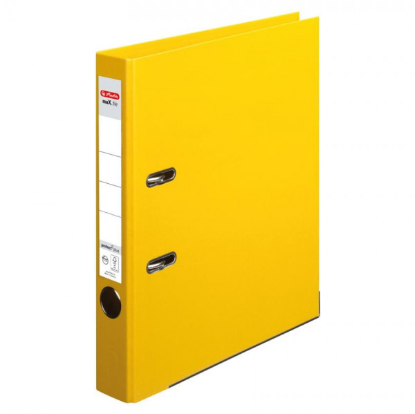 Ordner herlitz maX.file protect plus PP 5 cm gelb