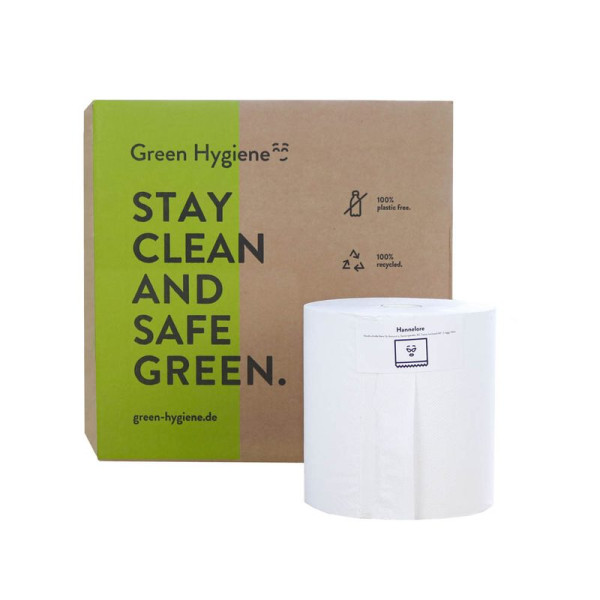 Green Hygiene Handtuchrollen HANNELORE 2-lagig Recyclingpapier weiß 8 Rollen