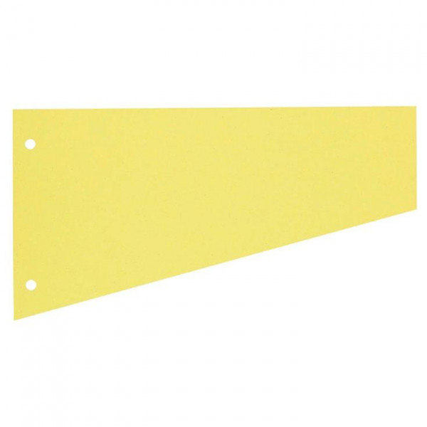 100 herlitz Trennstreifen Trapez gelb 230 x 120 mm