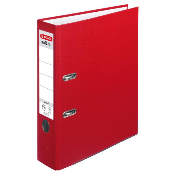 Ordner herlitz maX.file protect Papier/PP 8 cm rot