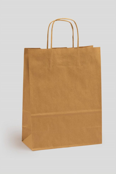 50 VP Papier-Tragetaschen Toptwist braun 24 x 31 cm