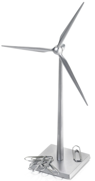 TROIKA® Büroklammerhalter FRESH WIND silberfarbig incl. 5 Klammern