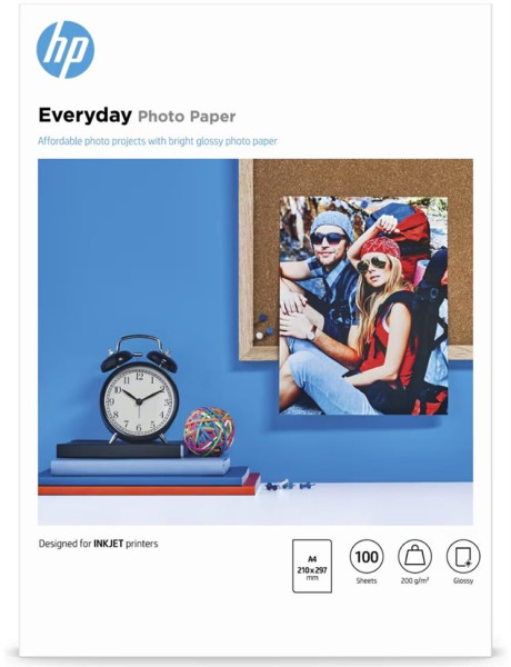 HP Fotopapier Q2510A Everyday DIN A4 glänzend 200 g/m², 100 Blatt