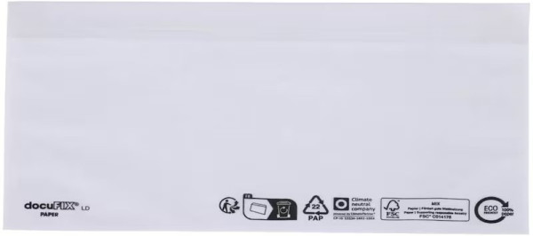 250 docuFIX® PAPER Lieferschein- & Rechnungstaschen DIN lang