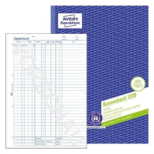 AVERY® Zweckform Kassenbuch / EDV Formularbuch 1226 DIN A4