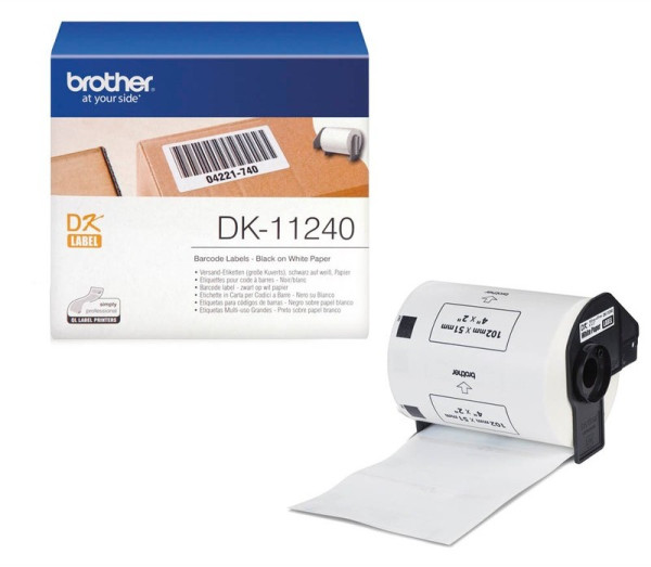 Brother Etikettenrolle DK-11240 mit 600 Einzeletiketten 102 x 51 mm weiß
