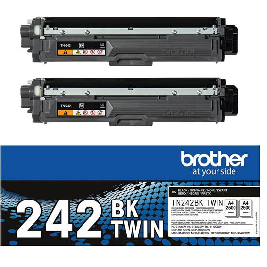 Original Brother TN-242BKTWIN Toner schwarz, 2er-Set