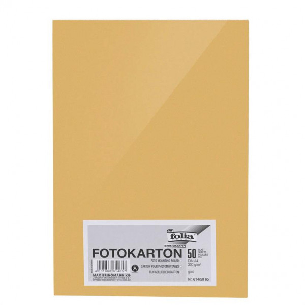 folia® Fotokarton gold DIN A4 300 g/qm 50 Blatt