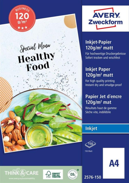Avery Zweckform Fotopapier 2576-150 DIN A4 matt 120 g/m², 150 Blatt