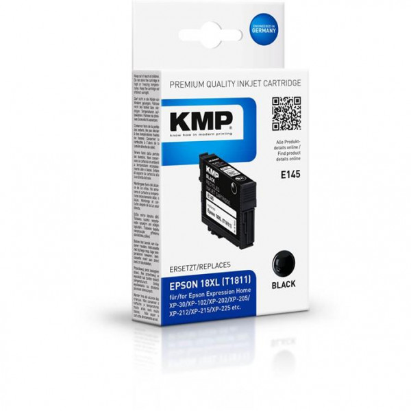 KMP Tinte E145 ersetzt Epson 18XL (T1811) schwarz