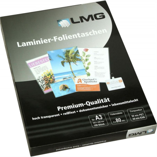 100 LMG Laminierfolien A3 glänzend 100 mic