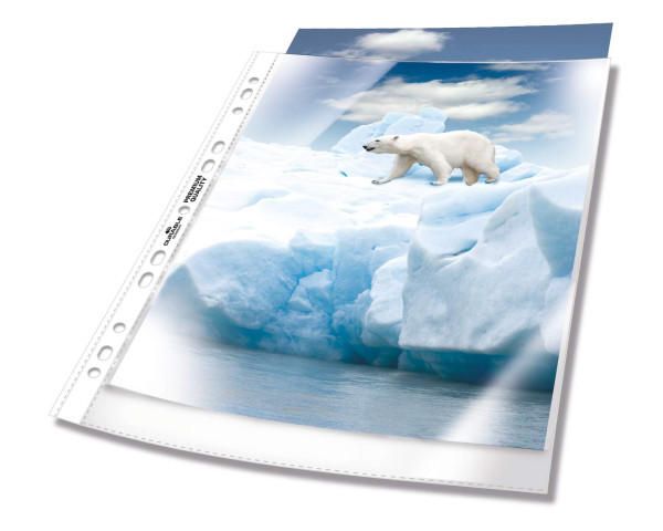 100 DURABLE Prospekthüllen PREMIUM 268319 DIN A4 transparent genarbt 0,08 mm