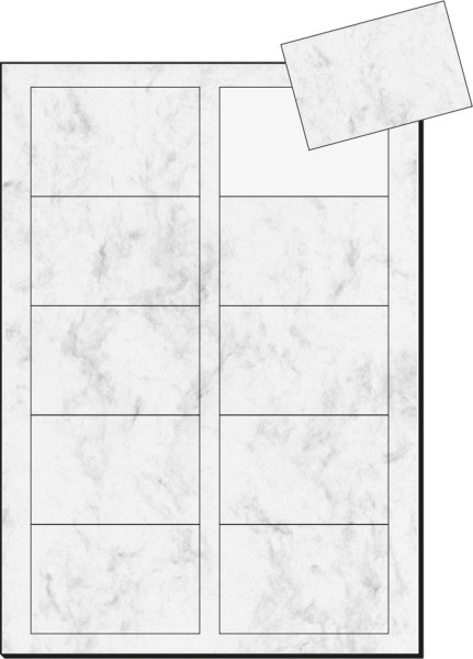 100 sigel Visitenkarten DP742 Marmor grau 225 g/m² satiniert 85 x 55 mm