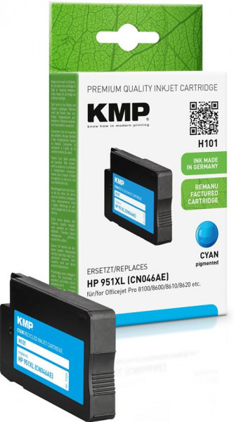 KMP Tinte H101 cyan ersetzt HP 951XL / CN046AE