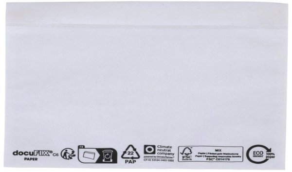 1000 docuFIX® PAPER Lieferschein- & Rechnungstaschen DIN C6