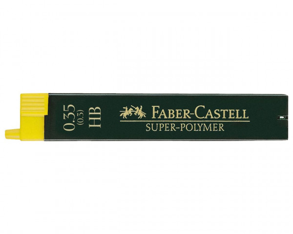 12 FABER-CASTELL Feinminen HB 0,35 mm schwarz