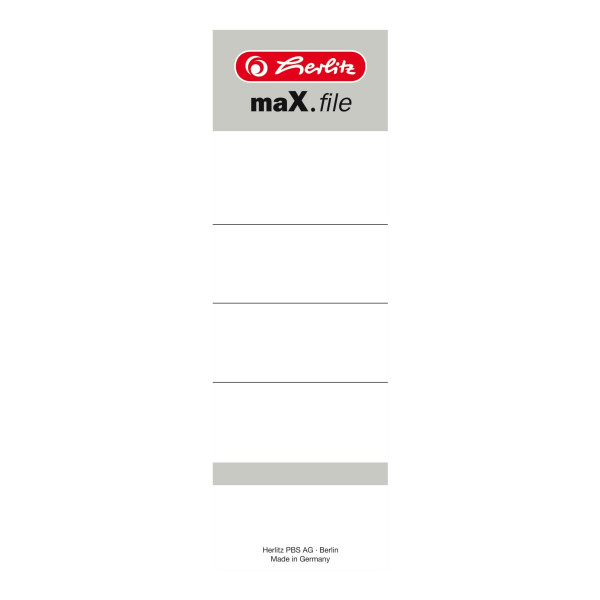 10 herlitz maX.file Ordneretiketten 5966106 weiß 60 x 190 mm