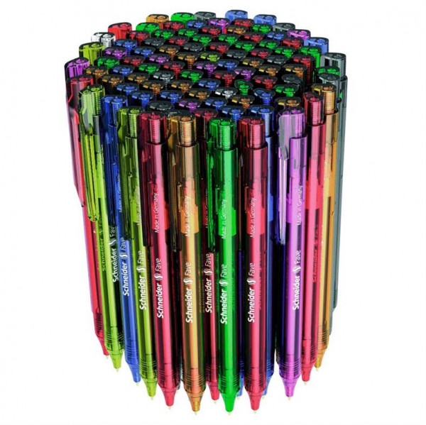 100 Schneider Kugelschreiber Fave farbsortiert