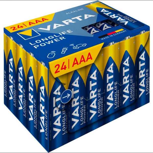 24 VARTA Batterien LONGLIFE POWER Micro AAA 1,5 V