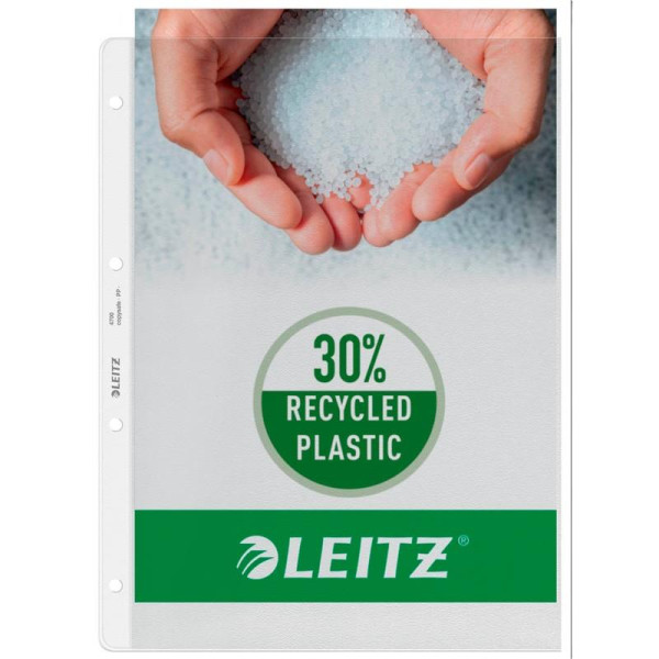 100 LEITZ Prospekthüllen 4700 DIN A4 transparent genarbt 0,13 mm