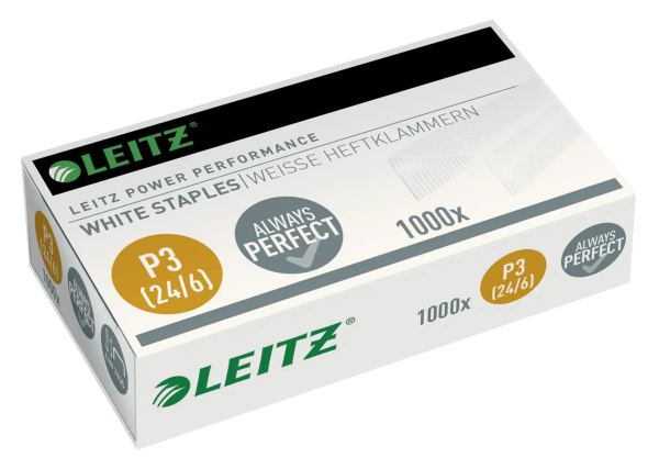 1000 LEITZ Heftklammern 5554, P3 [24/6] weiß
