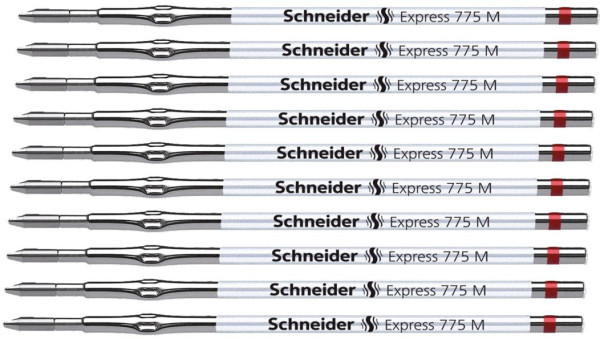 10 Schneider Express 775 M Kugelschreiberminen 0,5 mm rot