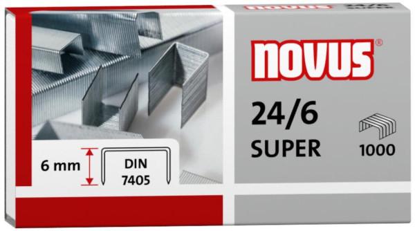 1000 novus Heftklammern 24/6 SUPER