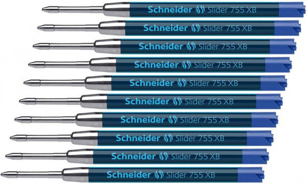 10 Schneider Slider 755 XB Großraumminen blau
