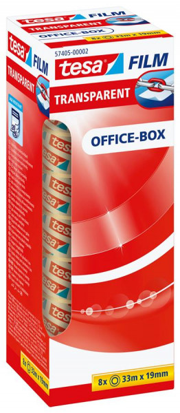 8 Rollen tesafilm 19mm x 33m transparent Office Box