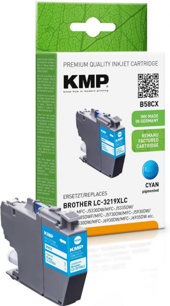 KMP Tinte B58CX cyan ersetzt Brother LC3219XLC